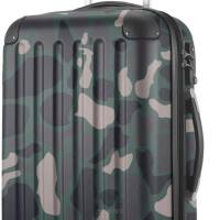 ŚREDNIA walizka podróżna, militarna kamuflaż, Kufer na kółkach, system trolley, HK20-M