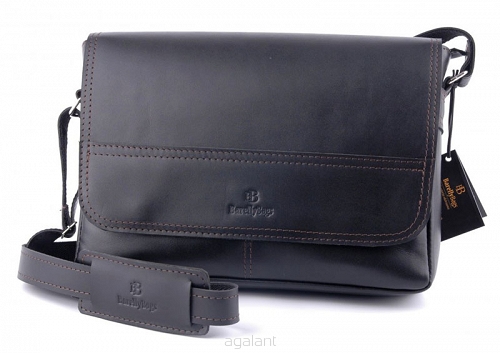 Torba skórzana BarellyBags-Texas Black- XL Czarny