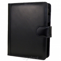 SKÓRZANY ORGANIZER, format A5, planer, notatnik, 0704 Czarny
