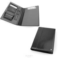 Ekskluzywny receptariusz skórzany, etui na recepty, receptownik R-048W czarny