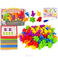 WOOPIE Zestaw Edukacyjny Nauka Liczenia Sortowanie Dinozaury 95 el.