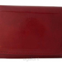 Damska kosmetyczka skórzana K-10 S Bordowa