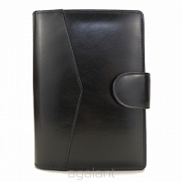 SKÓRZANY ORGANIZER, format B6, planer 0212 Czarny