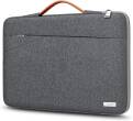 Wodoodporny elegancki pokrowiec na laptop marki TECOOL - Szary, torba na laptopa z rączką 15,6 cala-802-15BK