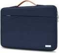 Wodoodporny elegancki pokrowiec na laptop marki TECOOL - Granatowa torba na laptopa z rączką 15,6 cala-802-15BK