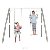 Drewniana Huśtawka z Siedziskami Axi Szary Plac Zabaw