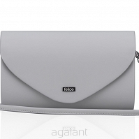 Elegancka kopertówka matowa, FELICE F15, jasnoszara
