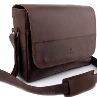 Torba skórzana BarellyBags-Texas Brown- XL Ciemny brąz