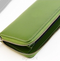 Elegancki portfel damski, kopertówka, skórzany PD-243 BV  Green