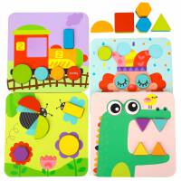 TOOKY TOY Puzzle 4 w 1 Układanka Klocki