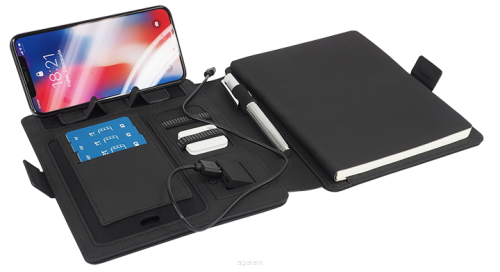 Organizer biznesowy z power bankiem, planer, notatnik