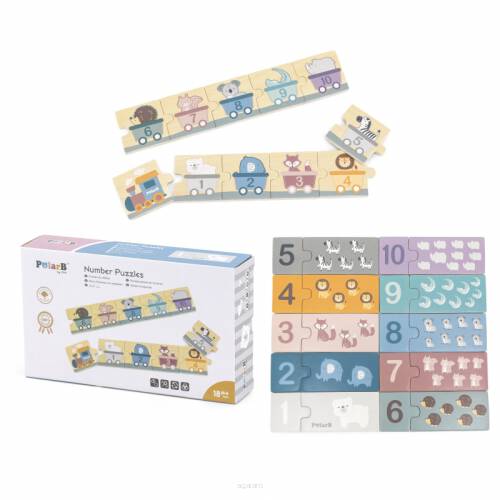 VIGA PolarB Drewniane Puzzle Numeryczne