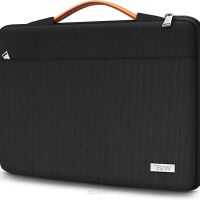 Wodoodporny elegancki pokrowiec na laptop - Czarny, torba na laptopa z rączką 15,6 cala