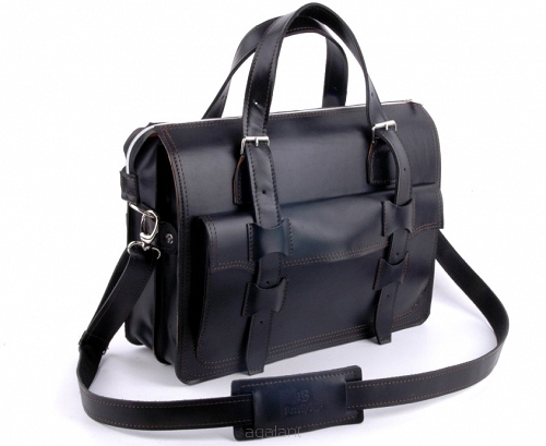 Teczka skórzana BarellyBags- Island  Black