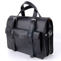 Teczka skórzana BarellyBags- Island  Black