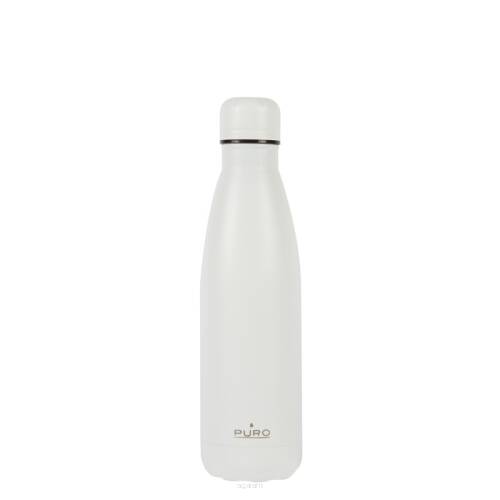 Butelka termiczna ze stali nierdzewnej 500 ml - Puro Icon - malowana proszkowo - Biała