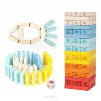 CLASSIC WORLD Drewniana Kolorowa Gra Wieża Deluxe Jenga
