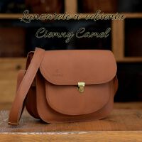 Urokliwa damska torebka skórzana listonoszka, torba w stylu Vintage BarellyBags, model Lanzarote