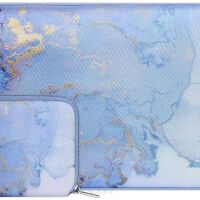 Wodoodporny pokrowiec na laptop marki MOSISO- etui na laptopa 13,3 cala -z saszetką, akwarelowy marmur