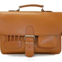 Torba skórzana, myśliwska, PLECAK 3w1 Styl VINTAGE, JUCHT, Orso Nero 0191, Koniak