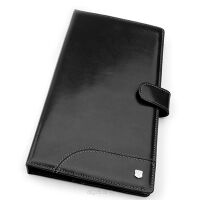 Ekskluzywny receptariusz skórzany, etui na recepty, receptownik R-165W Czarny