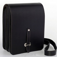 Raportówka, torba skórzana Barelly Bags, Medium Dark, Czarna