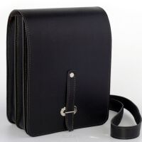 Raportówka, torba skórzana Barelly Bags, Medium Dark, Czarna