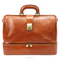 ELEGANCKA SKÓRZANA TORBA LEKARSKA MD-2 Vintage Florence Camel