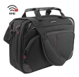 Wodoodporna torba na laptopa 15,6" teczka biznesowa z ochroną RFID  firmy KROSER czarny-czerwony