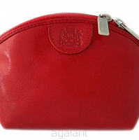 Damska kosmetyczka skórzana K-05 S Rosso