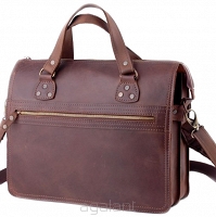 Teczka skórzana BarellyBags-aktówka Kalifornia, Ciemny Camel Duża XXL
