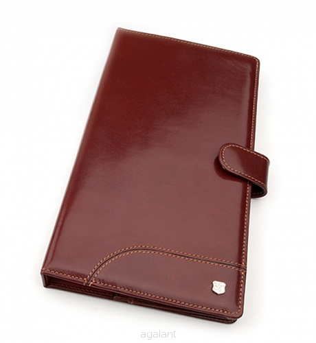 Ekskluzywny receptariusz skórzany, etui na recepty, receptownik R-165W
