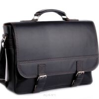 Teczka skórzana BarellyBags-Chicago-M Czarny