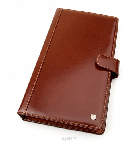Ekskluzywny receptariusz skórzany, etui na recepty, receptownik R-052W