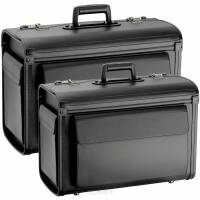 Business & Travel, Komplet dwóch kuferów lotniczych, teczka pilota, torba podróżna, miejsce na akta i laptopa.