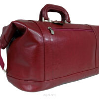 Torba lekarska, kufer skórzany Unisex, Galskór, model M550 Bordowy-wiśniowy