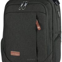 Wodoodporny biznesowy plecak na laptopa 17,3" z wbudowanym portem USB firmy KROSER, KTF757 ciemnoszary