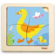 VIGA Poręczne Drewniane Puzzle Kaczuszka