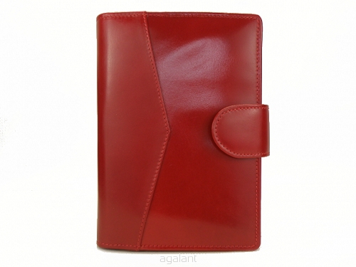 SKÓRZANY ORGANIZER, format B6, planer 0212 Czerwony