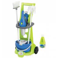 Ecoiffier Wózek sprzątający z akcesoriami Clean Home 8 elementów