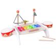 CLASSIC WORLD Zestaw Instrumenty Muzyczne dla Dzieci Ksylofon Tarka Cymbałki Bębenki Talerz Pałeczki Trójkąt Dzwonek 9 el.