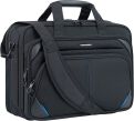 Wodoodporna torba na laptopa 17,3", teczka biznesowa z ochroną RFID  firmy KROSER czarny/niebieski