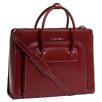 Torba damska biznesowa i na laptop McKlein, wzór LAKE FOREST Red