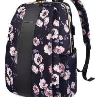 Modny damski młodzieżowy plecak na laptopa 15,6 wodoodporny, firmy KROSER kwiaty SKK810