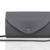 Elegancka kopertówka matowa, FELICE F15, szara