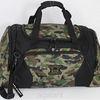 TORBA PODRÓŻNA NA RAMIĘ militarna, BAG STREET, 4049 Oliwkowy maskujący