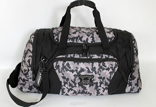 TORBA PODRÓŻNA NA RAMIĘ militarna, BAG STREET, 4049 Szary maskujący
