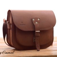 Urokliwa damska torebka skórzana listonoszka, torba w stylu Vintage BarellyBags, model Luizjana