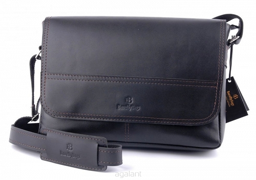 Torba skórzana BarellyBags-Texas Black- S Czarny