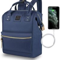 Miejski plecak na laptopa 15,6 z portem USB, wodoodporny, do szkoły, na uczelnię, torba Himawari SCP17 granatowy
